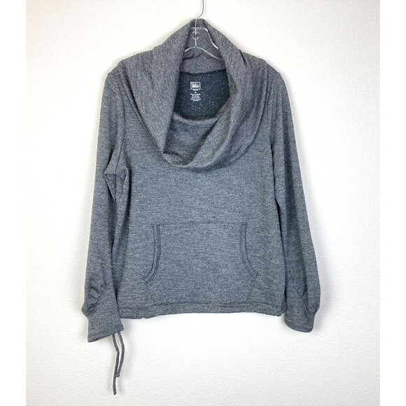 REI Women's Cowl Neck Sweatshirt Size M Gray Drawstring Waist Outdoor - Picture 1 of 5